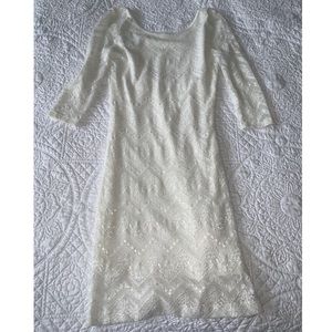 White Lace Bodycon backless dress